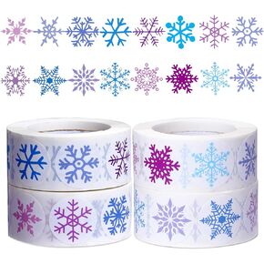 Miayon 2000 قطعة من ملصقات ندفة الثلج لعيد الميلاد، ملصقات ذاتية اللصق لعيد الميلاد، ملصقات يدوية لتزيين حفلات عيد الميلاد (16 طرازًا) in Kuwait