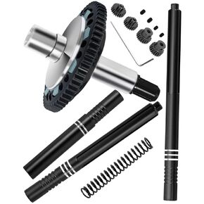 مجموعة شبشب Rcarmumb RC Steel 57T 0.8Mod مع عمود شبشب وعمود محرك منزلق مركزي من الألومنيوم جزء ترقيات لـ 1/10 Arrma Senton Granite Kraton Big Rock Outcast Vorteks، أزرق داكن