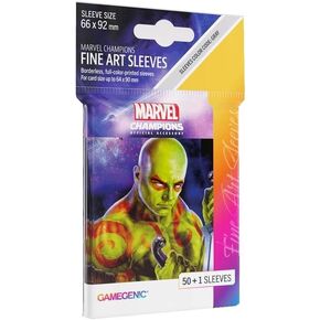 Gamegenic Marvel Champions The Card Game Official Drax Fine Art Sleeves Pack of 50 Art Sleeves and 1 Clear Sleeve Card Game Holder Use with TCG and LCG Games Made by Fantasy Flight Games