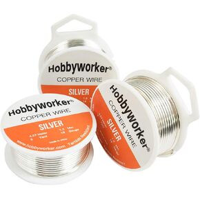 16 Gauge 99% Copper Wire, 14.7FT/1.3mm for Jewelry Making Process Line, Beading, Jewelry Making Rust and Corrosion Resistance(Argent 3 Packs) in Kuwait