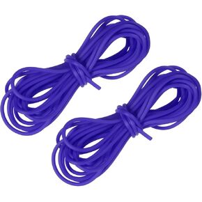 MECCANIXITY 2pcs Hollow Rubber Cord Tubing 1/8" Dia 16ft Rubber Tube for Jewelry DIY Craft Beading Necklaces Bracelet, Black in Kuwait