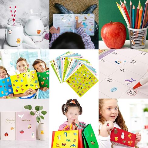 FANCY LAND Animal Stickers for Kids Assortment Set 800 Count 16 Sheets 8 Themes Collection for Children Craft Party Favors in Saudi Arabia