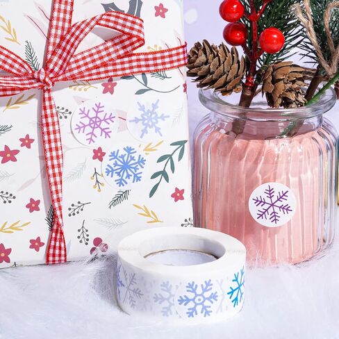 Miayon 2000 قطعة من ملصقات ندفة الثلج لعيد الميلاد، ملصقات ذاتية اللصق لعيد الميلاد، ملصقات يدوية لتزيين حفلات عيد الميلاد (16 طرازًا) in Kuwait