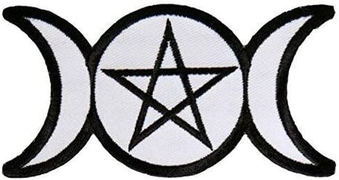 Officially Licensed Originals Pagan Triple Goddess, Iron-On/Saw-On, Heat Sealed Backing Rayon Patch - 4" x 2" in Saudi Arabia