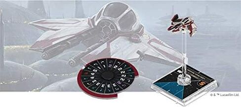 Star Wars X-Wing 2nd Edition Miniatures Game Eta-2 Actis-Class Interceptor EXPANSION PACK | Strategy Game for Adults & Teens | Ages 14+ | 2 Players | Avg. Playtime 45 Mins | Made by Atomic Mass Games in Kuwait