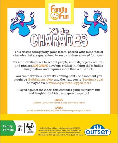Kids Charades Classic Edition - Children's Game - Family Game - Features 300 Charades - Develops Critical Thinking, Builds Imagination, and Supports Creativity - For 3 or More Players - Ages 8+ in Saudi Arabia