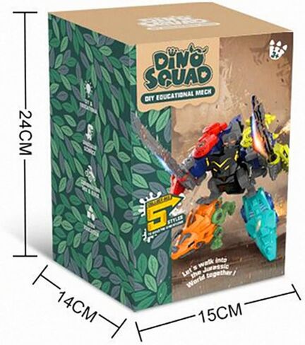 Rockclo Dinosaur Transformers Robot 5 in 1 Take Apart Toys Set for Toddler boy Kid Age 3 4 5 6 7 8 Year Old Construction Building DIY with Drill Tool Kit Best Gift for Birthday Christmas Easter in Saudi Arabia