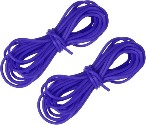 MECCANIXITY 2pcs Hollow Rubber Cord Tubing 1/8" Dia 16ft Rubber Tube for Jewelry DIY Craft Beading Necklaces Bracelet, Black in Kuwait