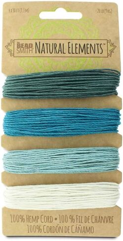The Beadsmith 100% Hemp Cord – Natural Color – 2mm, 197 Foot Spool, 48LB Test Strength – Twine for Jewelry Making, Macrame, Paper Crafts, Gardening, Scrapbooking, Home Décor, DIY String Art & More in Saudi Arabia