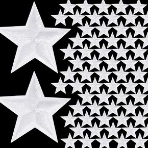80 Pcs Star Iron on Patches Mini 5 Star Embroidered Patches Star Sew on Patches Decorative Patches Appliques Embellishments for DIY Craft Backpack Bag Hat Jacket Clothing Decoration(Gold)