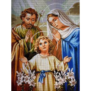 طقم نيدل بوينت من هوديما للعائلة المقدسة 11.8 بوصة × 15.7 بوصة 30 × 40 سم. قماش مطبوع 143 in Kuwait