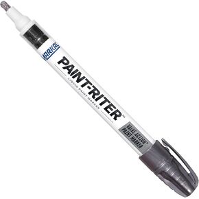 Markal 96820 - Paint-Riter Valve Action Fast-Drying Liquid Paint Marker Provides Long-Lasting, Wear- and Weather-Resistant Marks, With 1/8in Bullet Tip, White Color (12 Markers), Made in USA