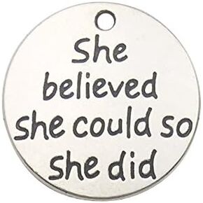 iloveDIYbeads كلمات إلهام سحر اللوازم الحرفية المعلقات المختلطة الخرز المعلقات سحر لصياغة، نتائج المجوهرات صنع ملحق لسوار قلادة DIY in Kuwait