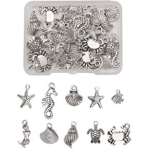 DanLingJewelry 100pcs Christmas Animal Elk Deer Charms Mixed Tibetan Charms Pendants for Jewelry Making Necklace Bracelet Crafting in Kuwait