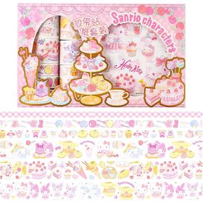 Lvqiuxia Cute Washi Tape Set Pink Washi Tape Stickers, 10 Rolls Pet Washi Tape, 10 Sheets Cute Stickers, Kawaii Washi Tape for Kids DIY Crafts, Girls, Aesthetic Supplies, Planners in Saudi Arabia