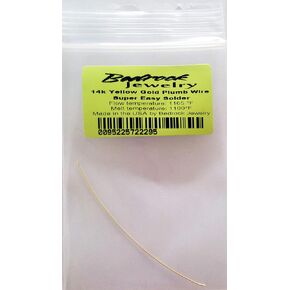 14 K Yellow Gold Plumb Wire Solder, 24 Gauge, 3 Inches, Made in The USA (Super Easy Flow) in Saudi Arabia