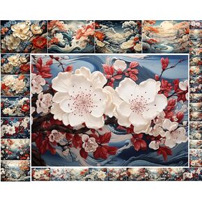 Decoupage Paper Pack (10sheets A4 / 8"x12") Spring Landscapes Garden Wildflowers FLONZ Vintage Ephemera in Kuwait