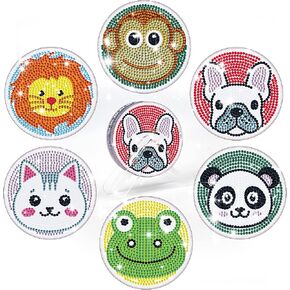 مجموعة من 6 قطع من قواعد الأكواب الماسية مع حامل DIY مجموعة الأكواب الفنية الماسية مجموعة ماندالا والنقاط الماسية للمبتدئين مع الطلاء الماسي والجواهر الفنية مجموعات الفن والحرف اليدوية هدية in Kuwait