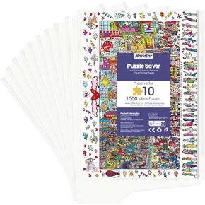 اكياس تخزين احجية شفافة من ناريولار (10 قطع، 31.5 × 21.7 انش) - منظم مقاوم للغبار وواقي لـ 1000 قطعة من الاحجيات in Kuwait