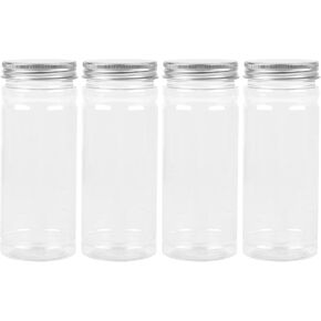 Harapu 12 Oz Clear Empty BPA-Free Slime Storage Containers, Slime Jars with Lids, 4 PCS in Kuwait