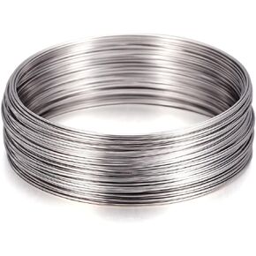 Pandahall 100 Loops Jewelry Beading Wires 0.6mm Golden Steel Memory Wire for Bracelet Necklace Jewelry Making