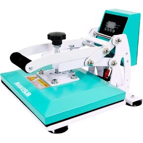 12x10 Inch Heat Press Machine for T Shirts Digital Industrial Sublimation Printer for Heat Transfer Vinyl Intelligent Pink Press Machine for HTV Heat Transfer Projects