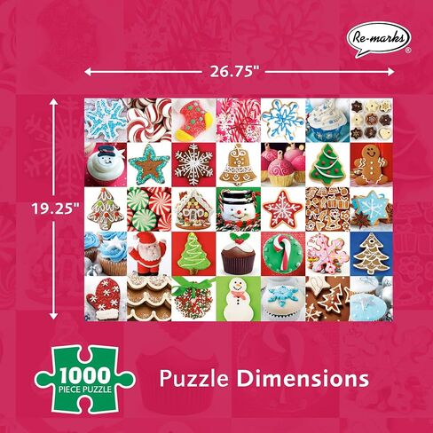 Re-marks Winter Wonderland Puzzle, Collage Puzzle for All Ages, 1000-Piece Christmas Puzzle in Kuwait