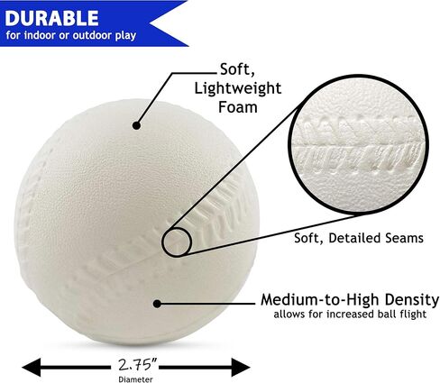 3 Pack Soft Baseballs for Kids - Compatible w/Fisher-Price Triple Hit Pitching & Tball Set | Perfect T Balls for Toddlers & Beginners in Kuwait