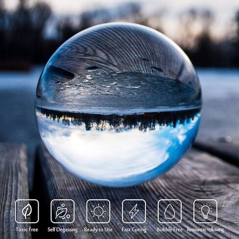 راتينج الأشعة فوق البنفسجية - ترقية 500 جرام من راتنجات الإيبوكسي الصلبة الشفافة الكريستالية المعالجة بالأشعة فوق البنفسجية لصناعة المجوهرات، قالب الراتنج، الصب - علاج شمسي شفاف من أشعة الشمس، راتنج رقيق منشط للقلادة، الحرف اليدوية اليدوية in Kuwait