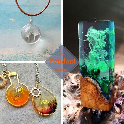 راتينج الأشعة فوق البنفسجية - ترقية 500 جرام من راتنجات الإيبوكسي الصلبة الشفافة الكريستالية المعالجة بالأشعة فوق البنفسجية لصناعة المجوهرات، قالب الراتنج، الصب - علاج شمسي شفاف من أشعة الشمس، راتنج رقيق منشط للقلادة، الحرف اليدوية اليدوية in Kuwait