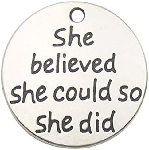 iloveDIYbeads كلمات إلهام سحر اللوازم الحرفية المعلقات المختلطة الخرز المعلقات سحر لصياغة، نتائج المجوهرات صنع ملحق لسوار قلادة DIY in Kuwait