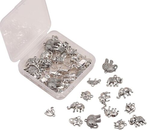 DanLingJewelry 100 قطعة من دلايات حورية البحر المختلطة على شكل المحيط سيلفي دلايات على شكل حورية البحر الصغيرة لنتائج صنع المجوهرات بنفسك in Saudi Arabia