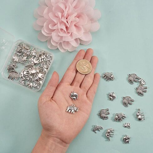 DanLingJewelry 100 قطعة من دلايات حورية البحر المختلطة على شكل المحيط سيلفي دلايات على شكل حورية البحر الصغيرة لنتائج صنع المجوهرات بنفسك in Saudi Arabia