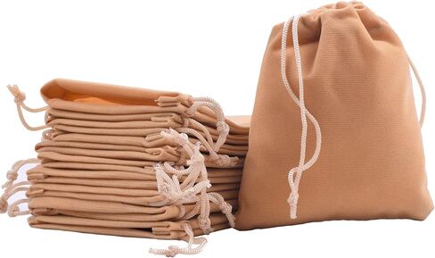 Sansam 48pcs 12 Colors Mixed Drawstrings Velvet Gift Bags Jewelry Pouches for Wedding Favors, Candy Bags, Party Favors, 4.0x4.8'' in Kuwait