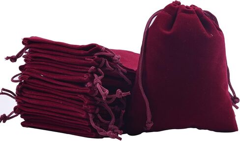 Sansam 48pcs 12 Colors Mixed Drawstrings Velvet Gift Bags Jewelry Pouches for Wedding Favors, Candy Bags, Party Favors, 4.0x4.8'' in Kuwait