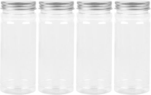 Harapu 12 Oz Clear Empty BPA-Free Slime Storage Containers, Slime Jars with Lids, 4 PCS in Kuwait