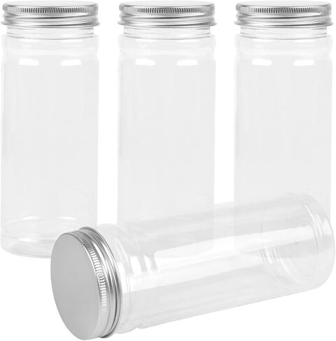 Harapu 12 Oz Clear Empty BPA-Free Slime Storage Containers, Slime Jars with Lids, 4 PCS in Kuwait