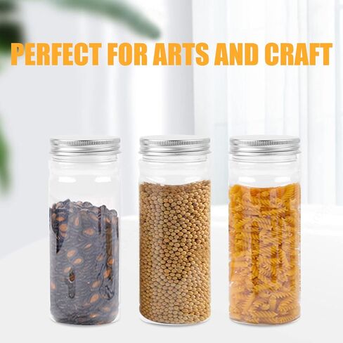 Harapu 12 Oz Clear Empty BPA-Free Slime Storage Containers, Slime Jars with Lids, 4 PCS in Kuwait