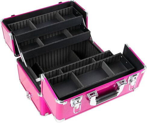 حقيبة أدوات قابلة للإزالة من Ver Beauty DVT003-22 4 عجلات قابلة للإزالة للفواصل القابلة للتعديل للسفر - VT003 Black Matte in Kuwait