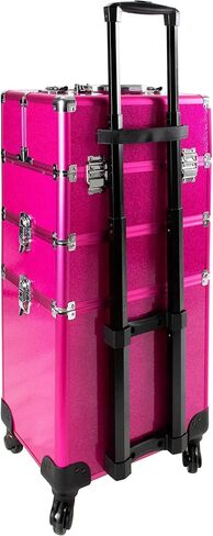 حقيبة أدوات قابلة للإزالة من Ver Beauty DVT003-22 4 عجلات قابلة للإزالة للفواصل القابلة للتعديل للسفر - VT003 Black Matte in Kuwait