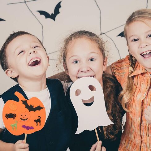36 Pieces Large Halloween Foam Pumpkins Foam Crafts Supplies Decorative Pumpkin Shaped Stickers for Halloween DIY Art Craft, Not Self-Adhesive (7.5 Inches) in Saudi Arabia