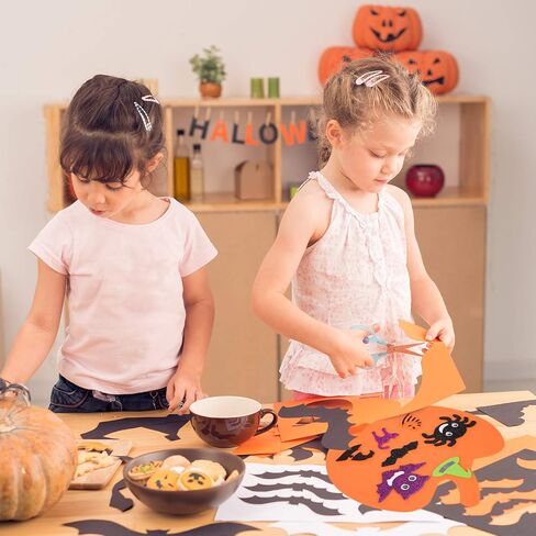 36 Pieces Large Halloween Foam Pumpkins Foam Crafts Supplies Decorative Pumpkin Shaped Stickers for Halloween DIY Art Craft, Not Self-Adhesive (7.5 Inches) in Saudi Arabia