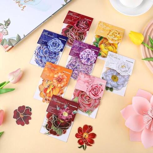 80 جهاز كمبيوتر شخصى ملصقات زهرة كبيرة لسكرابوكينغ، بريق لامعة الأزهار للماء الشارات الزخرفية ذاتية اللصق سكرابوكينغ ملصقات للمجلات غير المرغوب فيه المخططين زجاجات المياه الراتنج ورقة الحرف in Kuwait