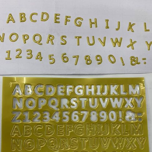 3 قطع من ملصقات حروف لامعة الحروف الأبجدية صغيرة بلون ذهبي محدب أحرف لاصقة لاصقة ثلاثية الأبعاد للفن الحرفية وبطاقات التهنئة بنفسك كتب تزيين المنزل مع ملقط واحد in Kuwait