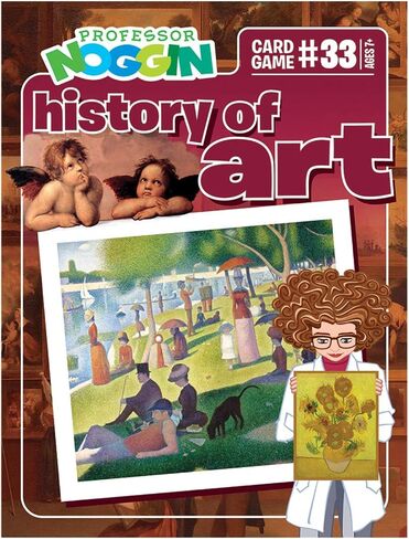 Outset Media Professor Noggin's History of Art Trivia Card Game - an Educational Trivia Based Card Game for Kids - Trivia, True or False, & Multiple Choice - Ages 7+ - Contains 30 Trivia Cards in Saudi Arabia