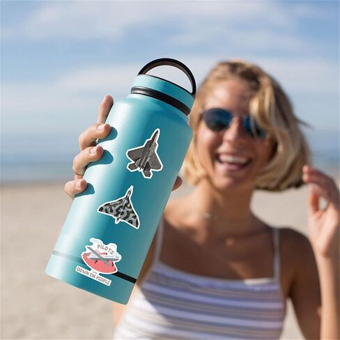 Fly Away Stickers 50pcs Airplane Fighter Space Shuttl Stickers for Kids Teens and Adults Vinyl Waterproof Stickers,Laptop Skateboard Water Bottles Bumper Computer Guitar Decals in Saudi Arabia