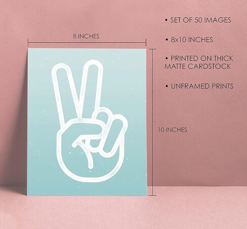 Peach Aesthetic Wall Collage Kit, Room Decor for Teen Girls, Peachy Teal Wall Art Print, Dorm Photo Collection, Boho Posters for Room Aesthetic… (Peach 100 Set) in Kuwait