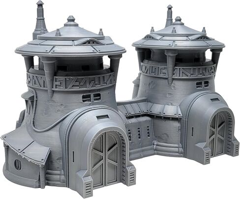Twin House - Tabletop Terrain Massa'Dun by War Scenery for Star Wars Legion and Sci-Fi Wargames and RPGs 28mm 35mm 1:47 in Kuwait