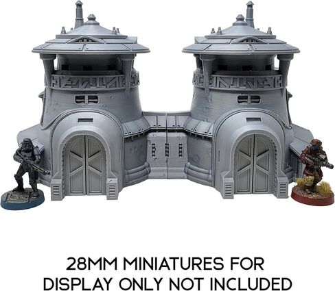 Twin House - Tabletop Terrain Massa'Dun by War Scenery for Star Wars Legion and Sci-Fi Wargames and RPGs 28mm 35mm 1:47 in Kuwait