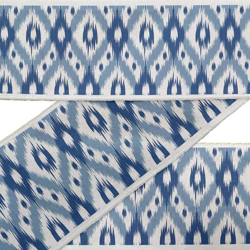 Pink Geometric Ikat Ribbon Trim Tape Fabric Laces for Crafts Printed Dupion Trim by 9 Yard Sewing Accessories 2 Inches in Saudi Arabia